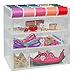 Acrylic Cosmetic Organizer with 3 Drawers, Removable Dividers and Top Shelf by D'Eco