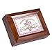 Baby Girl Baptism Cross Psalm 127:3 Wood Finish Jewelry Music Box - Plays Tune You Are My Sunshine