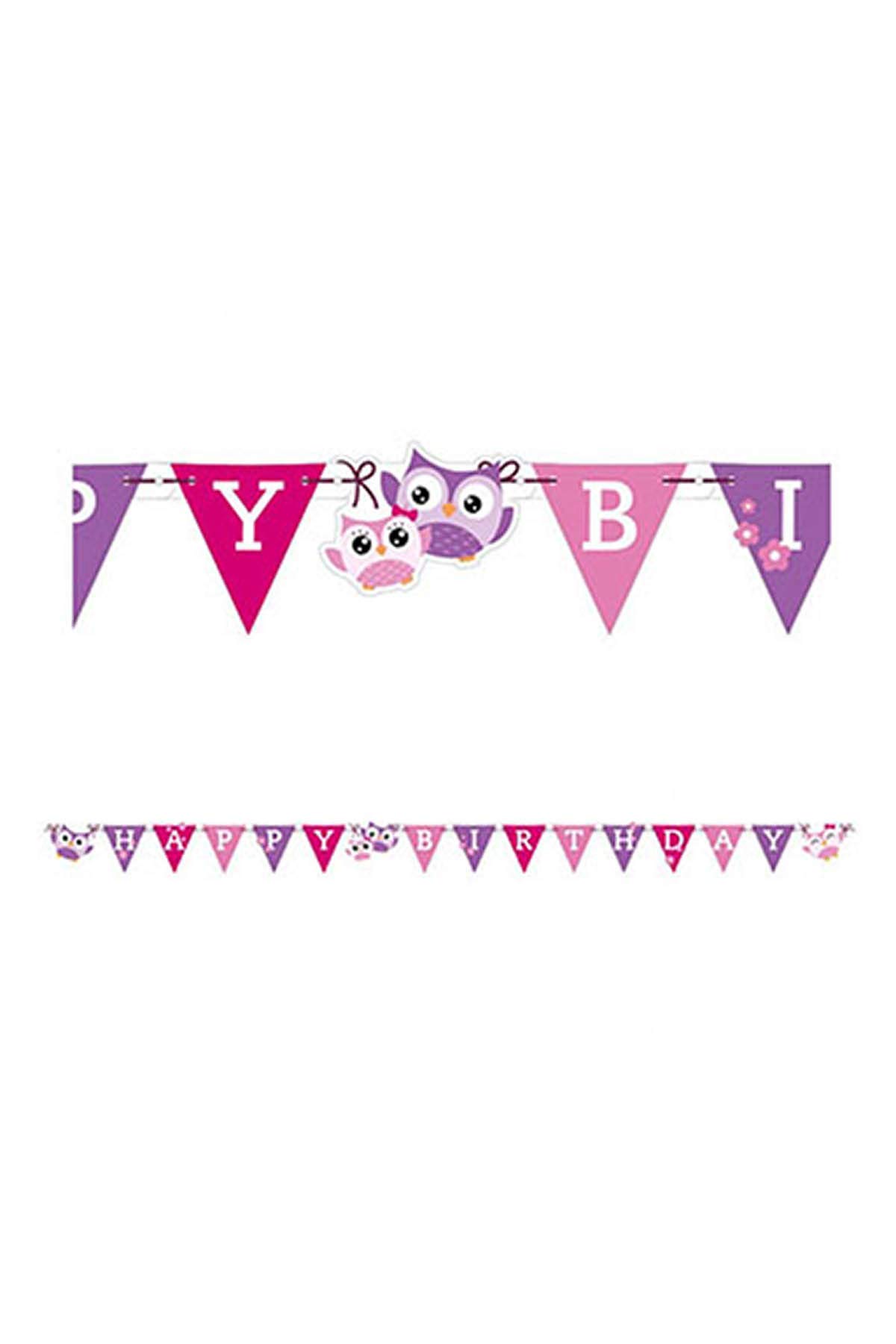 amscan Owls Happy Birthday Letter Banners