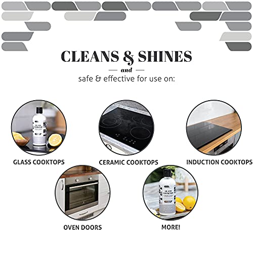 Therapy Glass Stove Top Cleaner Kit Natural Glass Cooktop Cleaner