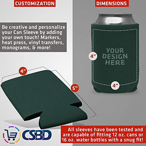 image for CSBD Blank Beer Can Coolers Premium Quality Soft Drink Coolies Collaps