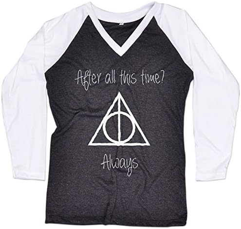 After all this time always Long Sleeve Baseball Raglan Harry Potter T-Shirt Free Topcarnival Hair Band Large