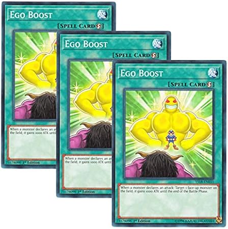 Amazon 3枚セット 遊戯王 英語版 Ys18 En031 Ego Boost 虚栄巨影 ノーマル 1st Edition トレカ 通販
