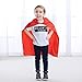 YIISUN Red Cape for Kids Capes for Girls Party Dress up Costumes DIY Dress Up Costume for Party Game (3 Pack)(Red)