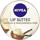 NIVEA Lip Butter Kiss Tin, Vanilla & Macadamia 0.59 oz