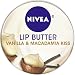 NIVEA Lip Butter Kiss Tin, Vanilla & Macadamia 0.59 oz