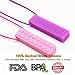 Sensory Chew Necklace for kids with Autism ADHD Oral Motor Chewing Biting Teething Needs - Self-Soothe Chewing Necklace (2-pack, Purple & Pink with Colored Cords) by Coolday.