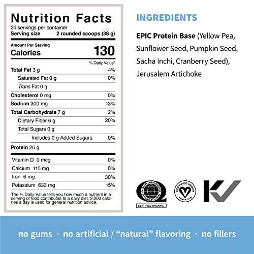 Sprout Living, Epic Protein, Plant Based Protein & Superfoods Powder