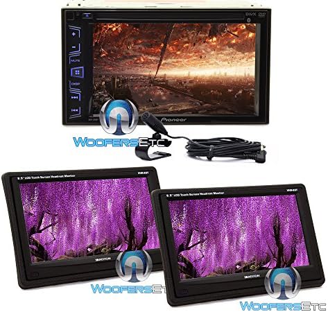pkg (2) Soundstream VHR 65T 6.5" LCD Touchscreen Headrest Monitors + Pioneer AVH-290BT In-Dash 2-DIN 6.2" Touchscreen DVD / MP3 Car Stereo Receiver with Bluetooth and iPod/iPhone Control