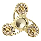 MAXAH Hand Fidget Spinner with Diamonds High Speed Alloy Gyroscope Focus Toy Stress Reducer Relieve Anxiety and Boredom,Passed the Safety Standard ASTM F963-16 Test