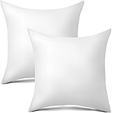 16x16 Pillow Inserts Set of 2, Firm and Fluffy Down Alternative Throw Pillows for Couch, Pillow Stuffing for Couch Sham Filler, Pillow Forms 16x16