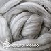 Living Dreams Yarn Spinning Fiber - Felting Wool Super Soft Merino Combed Top Roving for Hand Spinning, Needle Felting, Wet Felting, Dryer Balls and Overdying. Natural White and Grey