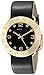 Marc by Marc Jacobs Women's MBM1154 Amy Gold-Tone Stainless Steel Watch with Black Leather Band