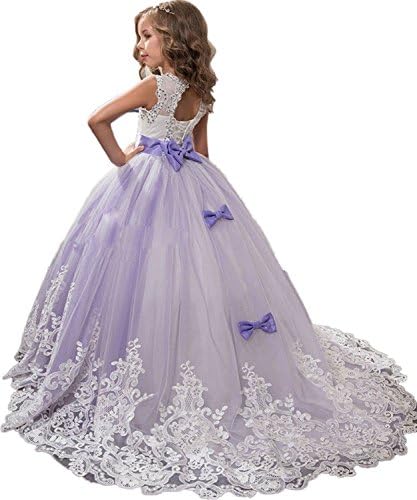 EnjoyDress Long Flower Girl Dresses Kid Party Prom Princess Holy First Communion Dress Size 2