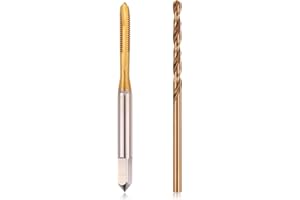 ALRHSO M3 x 0.5 Spiral Point Thread Tap and 2.5mm Drill Bit Set - Drill And Tap Set Tools