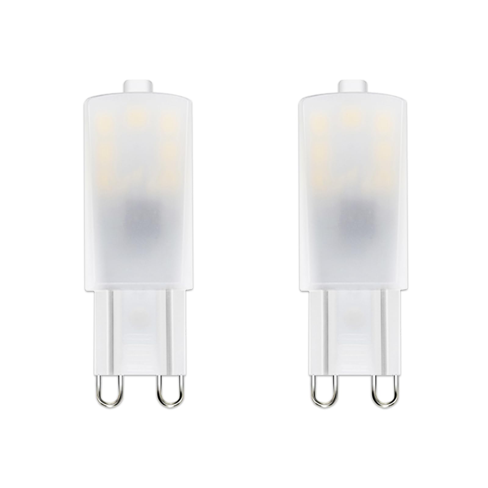 Noobibaba G9 LED Bulb 2.5W, Cool White 25W Halogen Light Bulb Replacement, 220V-240V 2.5W for Ceiling Lights Bedside Lamp Wall Lights in Living Room Kitchen Bathroom, 6000K 2 Count Non-dimmable