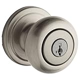 Kwikset Juno Entry Knob featuring SmartKey in Satin Nickel