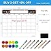 Magnetic Calendar for Refrigerator, Dry Erase Calendar, Large Magnetic White Board Monthly Planner, Stain Resistant Whiteboard Calendar-Grocery List Organizer with 7 Fine Tip Markers-17.5''x 13.5''