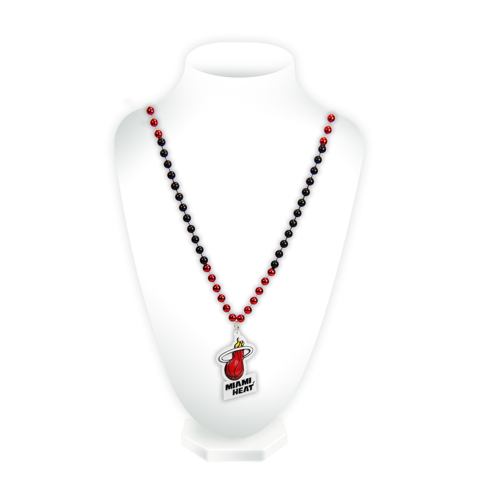 Rico Industries NBA Miami Heat Team Logo Mardi Gras Style Beads, 3 x 24-