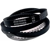 BESTORQ BX40 Rubber V-Belt, Raw Edge/Cogged, Black, 43" Length x 0.66" Width x 0.43" Height