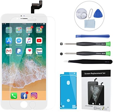 BeeFix iPhone 6S Screen Replacement LCD Touch Display Digitizer Assembly with 3D Touch,Free Repair Tools for iPhone 6S 4.7 inch (White)