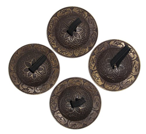 DharmaObjects Belly Dancing - OM Pro Finger Zills or Cymbals 2 Pair/4pcs Antique 6cm
