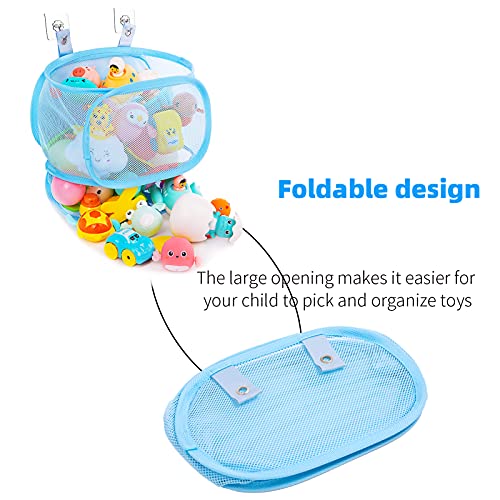 Bath Toy Organizer with Fixed Opening, Standing Bath Toy Holder, 4
