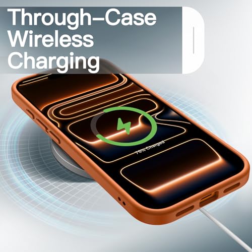 JETech Matte Case for iPhone 17 Pro Max 6.9-Inch, NOT for iPhone 17/17 Pro, Shockproof Military Grade Drop Protection, Frosted Translucent Back Minimalist Phone Cover, Anti-Fingerprint (Orange)