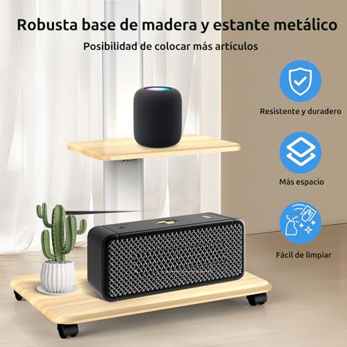 JXMTSPW Soporte para TV con Ruedas Móvil para 32~70 Pulgadas,Soporta hasta 40 KG, MAX VESA 600x400mm,Base para Pantalla Movil Ajustable en Altura Suelo con Bandeja,Carro TV Portátil