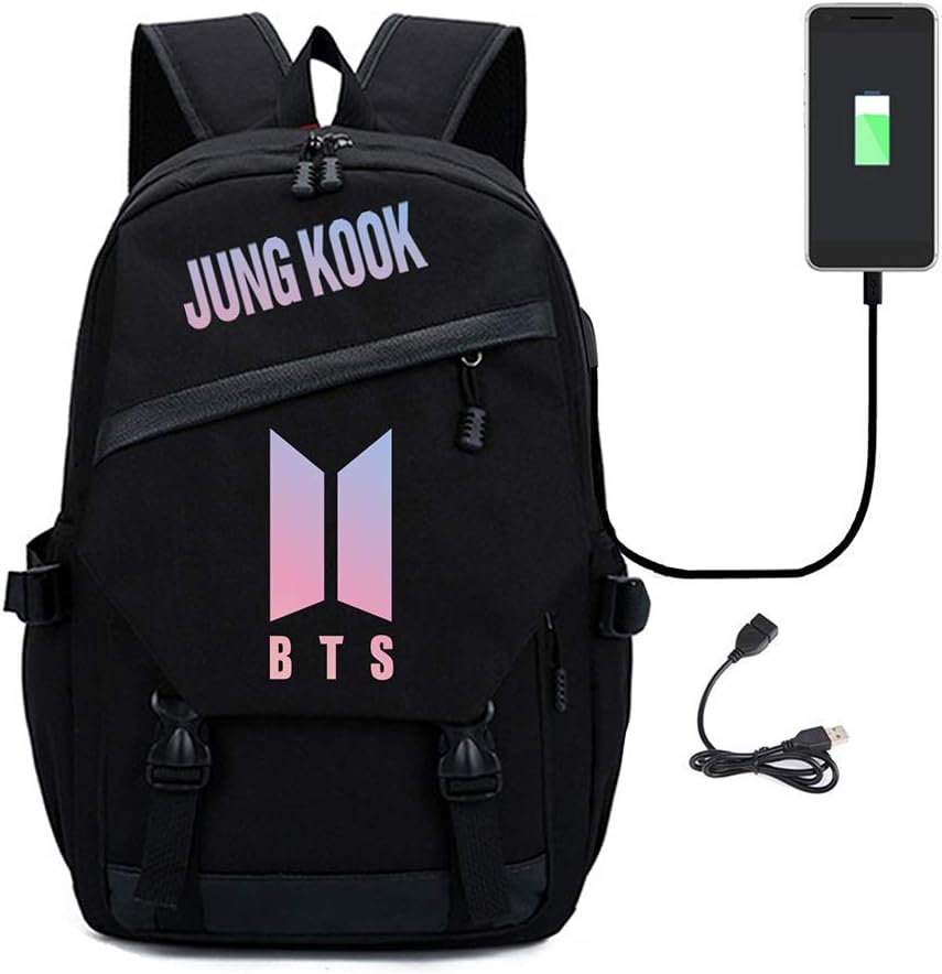 K POP BTS Straykids Blackpink School Bags Travel Bag GIM Anime Backpack