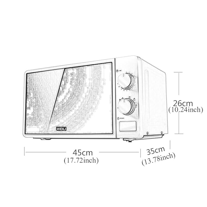 Horno Microondas De 20L, Operación con Perilla, Plato Giratorio ...