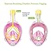 YUDER Full Face Snorkeling Mask with Camera Mount 180°Panoramic Snorkel Mask with Anti-Fog,Anti-Leak Design for Adults,Kids,Youth and Beginners (Pink, S/M)