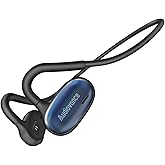 Audiovance OpenComfy CF202 Bluetooth Headphones for Running, Wireless Open Ear Headphones for Sports Gym Workout, Ultra Comfort, Superior Sound, Secure Fit, Ambient Awareness. Black & Blue