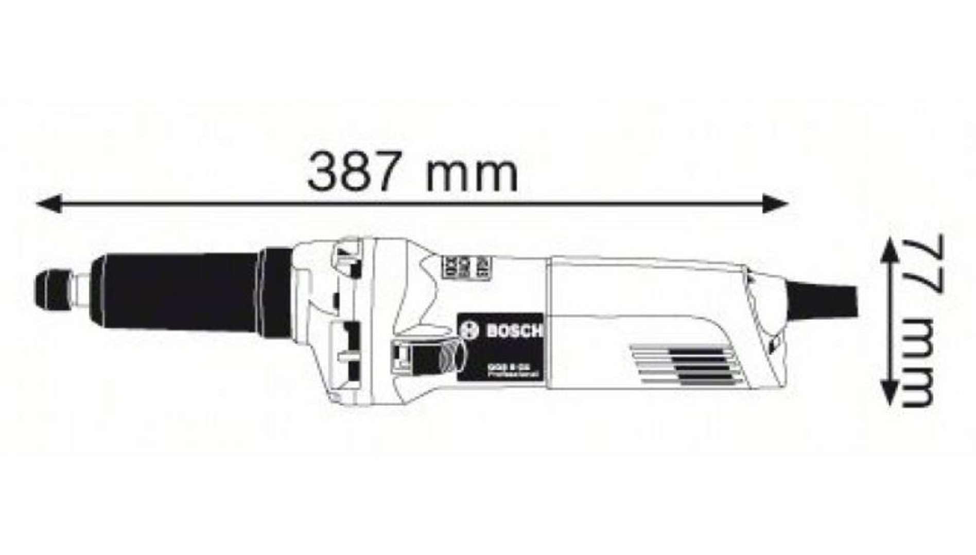 Bosch Professional Geradschleifer GGS 8 CE (Leistung 750 Watt, Leerlaufdrehzahl 2.500 – 8.000 min-1, inkl. Spannzange 6 mm und Einmaulschlüssel 13mm und 19mm) 3