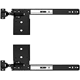 KV Pivot Door Slide Hardware Inset Application Self Closing 22 1/8" Slide (Kit) Black