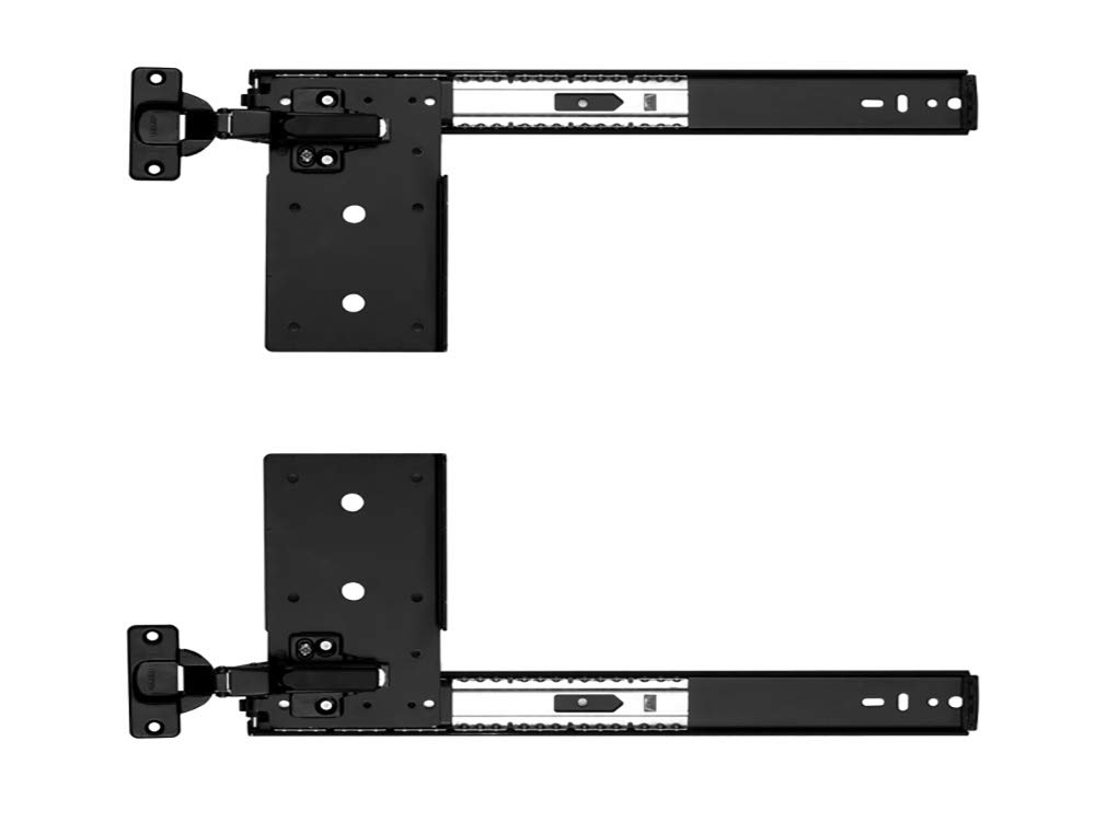 Photo 1 of KV Pivot Door Slide Hardware Inset Application Self Closing 16 1/8" Slide (Kit) Black