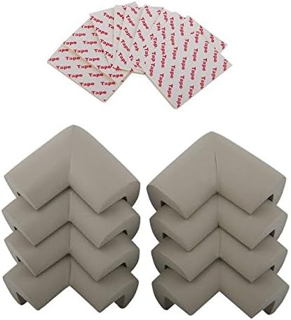 Soft Baby Proofing Corner Guards &amp; Edge Protectors with 3M tape, 8PC, 5 Colors (light grey)
