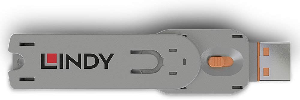 LINDY USB Type A Port Blocker Key, Orange - Image 3