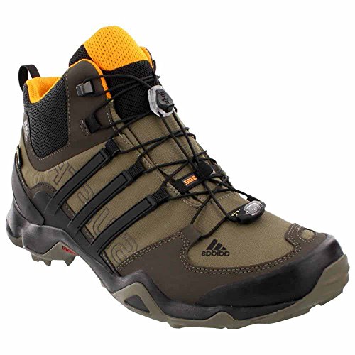 Adidas Sport Performance Men's Terrex Swift R Mid GTX Hiking Boots, Brown Textile, Rubber, 8 M