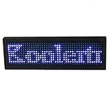 Koolertron Programmable LED Digital Scrolling Message Name Tag Id Badge(12x48 Pixels) (Blue)