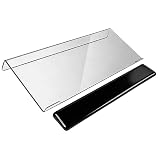 Acrylic Computer Keyboard Stand with Gel Wrist Rest Set,Ergonomic Keyboard Riser for Desk Easy Typing with Gel Keyboard Pad, Anti-Slip Comfort Keyboard Wrist Pad Relief Pain (Black)