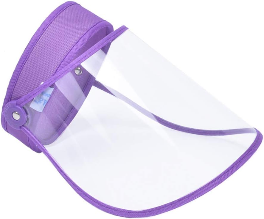 Full Face Cover Protection Shield Cap,Protective Anti-Saliva Windproof Dustproof Face Shield ï¼ŒTransparent Empty Top Hat for Women Men