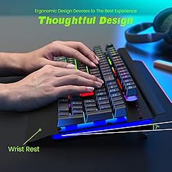 Gaming Keyboard Wireless, Light Up LED