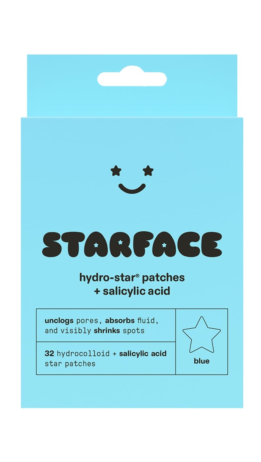 Starface Women's Hydro-Star + Salicylic Acid, Blue, One Size, 32 count (Pack of 1)