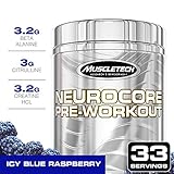 MuscleTech NeuroCore, Icy Blue Raspberry Explosive Pre Workout, 36 Servings