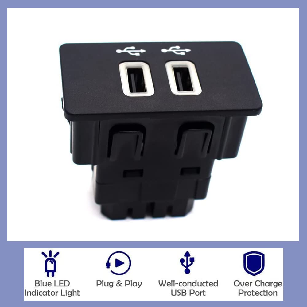 Mactoom Dual USB Interface Module Compatible with Ford Apple Carplay SYNC3 USB hub Only,HC3Z-19A387-B Blue HC3Z-19A387-E