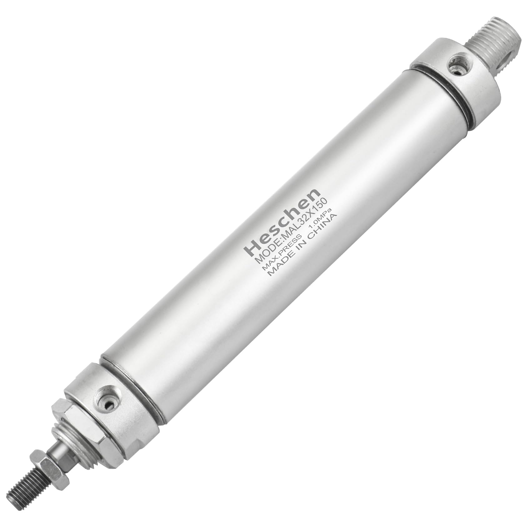 Heschen Pneumatic Slim Air Cylinder, MAL 32-150, PT1/8'' Port, 32mm Bore, 150mm Stroke, Double Acting