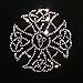 Celtic Cross Sparkly Irish Dance Limerick Iron-on Rhinestone Crystal Transfer by JCS Rhinestones