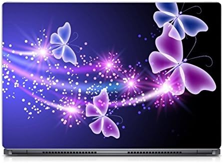 Skin Yard Glowing Butterfly Abstract Laptop Skin/Decal - 15.6 Inch