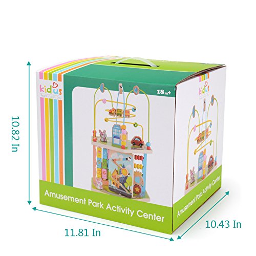 ZONXIE Wooden in Baby Activity Play Cube Bead Maze Toys